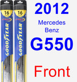 Front Wiper Blade Pack for 2012 Mercedes-Benz G550 - Hybrid