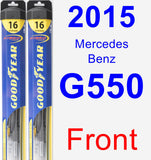 Front Wiper Blade Pack for 2015 Mercedes-Benz G550 - Hybrid
