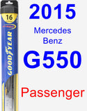 Passenger Wiper Blade for 2015 Mercedes-Benz G550 - Hybrid