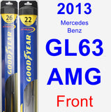 Front Wiper Blade Pack for 2013 Mercedes-Benz GL63 AMG - Hybrid