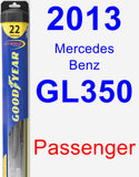 Passenger Wiper Blade for 2013 Mercedes-Benz GL350 - Hybrid