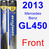 Front Wiper Blade Pack for 2013 Mercedes-Benz GL450 - Hybrid