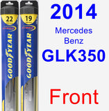 Front Wiper Blade Pack for 2014 Mercedes-Benz GLK350 - Hybrid