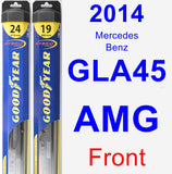 Front Wiper Blade Pack for 2014 Mercedes-Benz GLA45 AMG - Hybrid