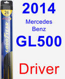 Driver Wiper Blade for 2014 Mercedes-Benz GL500 - Hybrid