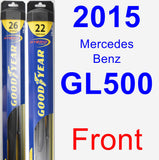 Front Wiper Blade Pack for 2015 Mercedes-Benz GL500 - Hybrid