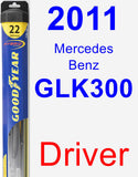 Driver Wiper Blade for 2011 Mercedes-Benz GLK300 - Hybrid