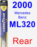 Rear Wiper Blade for 2000 Mercedes-Benz ML320 - Hybrid