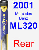 Rear Wiper Blade for 2001 Mercedes-Benz ML320 - Hybrid