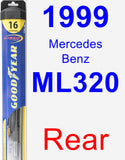 Rear Wiper Blade for 1999 Mercedes-Benz ML320 - Hybrid