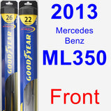 Front Wiper Blade Pack for 2013 Mercedes-Benz ML350 - Hybrid