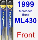 Front Wiper Blade Pack for 1999 Mercedes-Benz ML430 - Hybrid