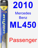 Passenger Wiper Blade for 2010 Mercedes-Benz ML450 - Hybrid