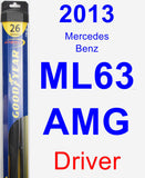 Driver Wiper Blade for 2013 Mercedes-Benz ML63 AMG - Hybrid