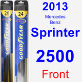 Front Wiper Blade Pack for 2013 Mercedes-Benz Sprinter 2500 - Hybrid