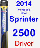 Driver Wiper Blade for 2014 Mercedes-Benz Sprinter 2500 - Hybrid