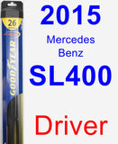 Driver Wiper Blade for 2015 Mercedes-Benz SL400 - Hybrid