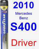 Driver Wiper Blade for 2010 Mercedes-Benz S400 - Hybrid