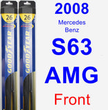 Front Wiper Blade Pack for 2008 Mercedes-Benz S63 AMG - Hybrid