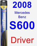 Driver Wiper Blade for 2008 Mercedes-Benz S600 - Hybrid