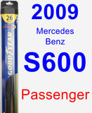 Passenger Wiper Blade for 2009 Mercedes-Benz S600 - Hybrid