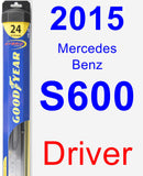 Driver Wiper Blade for 2015 Mercedes-Benz S600 - Hybrid