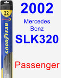 Passenger Wiper Blade for 2002 Mercedes-Benz SLK320 - Hybrid