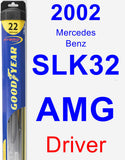 Driver Wiper Blade for 2002 Mercedes-Benz SLK32 AMG - Hybrid