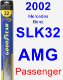 Passenger Wiper Blade for 2002 Mercedes-Benz SLK32 AMG - Hybrid