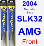 Front Wiper Blade Pack for 2004 Mercedes-Benz SLK32 AMG - Hybrid