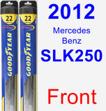 Front Wiper Blade Pack for 2012 Mercedes-Benz SLK250 - Hybrid