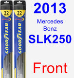 Front Wiper Blade Pack for 2013 Mercedes-Benz SLK250 - Hybrid