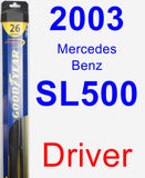 Driver Wiper Blade for 2003 Mercedes-Benz SL500 - Hybrid