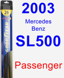 Passenger Wiper Blade for 2003 Mercedes-Benz SL500 - Hybrid