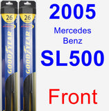 Front Wiper Blade Pack for 2005 Mercedes-Benz SL500 - Hybrid