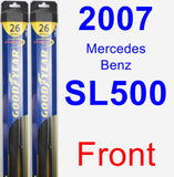 Front Wiper Blade Pack for 2007 Mercedes-Benz SL500 - Hybrid