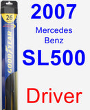 Driver Wiper Blade for 2007 Mercedes-Benz SL500 - Hybrid