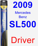 Driver Wiper Blade for 2009 Mercedes-Benz SL500 - Hybrid