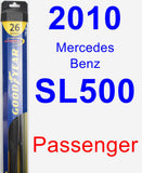 Passenger Wiper Blade for 2010 Mercedes-Benz SL500 - Hybrid