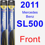 Front Wiper Blade Pack for 2011 Mercedes-Benz SL500 - Hybrid