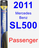 Passenger Wiper Blade for 2011 Mercedes-Benz SL500 - Hybrid