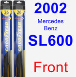 Front Wiper Blade Pack for 2002 Mercedes-Benz SL600 - Hybrid