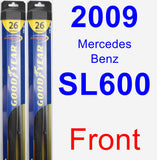 Front Wiper Blade Pack for 2009 Mercedes-Benz SL600 - Hybrid