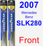 Front Wiper Blade Pack for 2007 Mercedes-Benz SLK280 - Hybrid