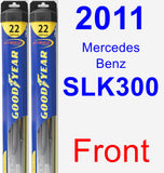 Front Wiper Blade Pack for 2011 Mercedes-Benz SLK300 - Hybrid