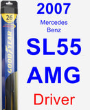 Driver Wiper Blade for 2007 Mercedes-Benz SL55 AMG - Hybrid