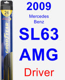 Driver Wiper Blade for 2009 Mercedes-Benz SL63 AMG - Hybrid