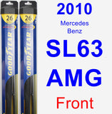 Front Wiper Blade Pack for 2010 Mercedes-Benz SL63 AMG - Hybrid