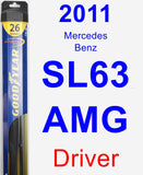 Driver Wiper Blade for 2011 Mercedes-Benz SL63 AMG - Hybrid