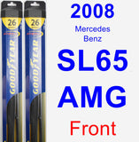 Front Wiper Blade Pack for 2008 Mercedes-Benz SL65 AMG - Hybrid